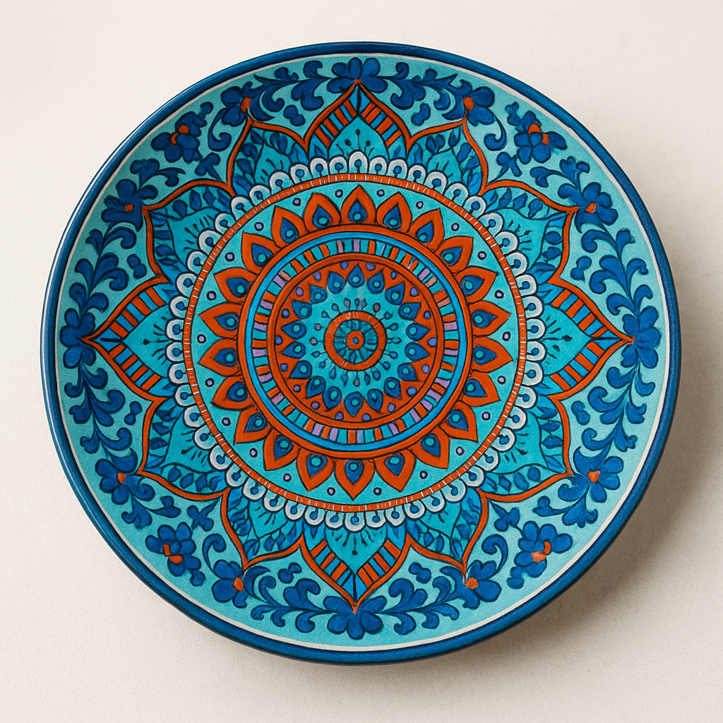 Set de 18 Assiettes (plates, creuses et à dessert) en céramique orientale  – ANDALIS