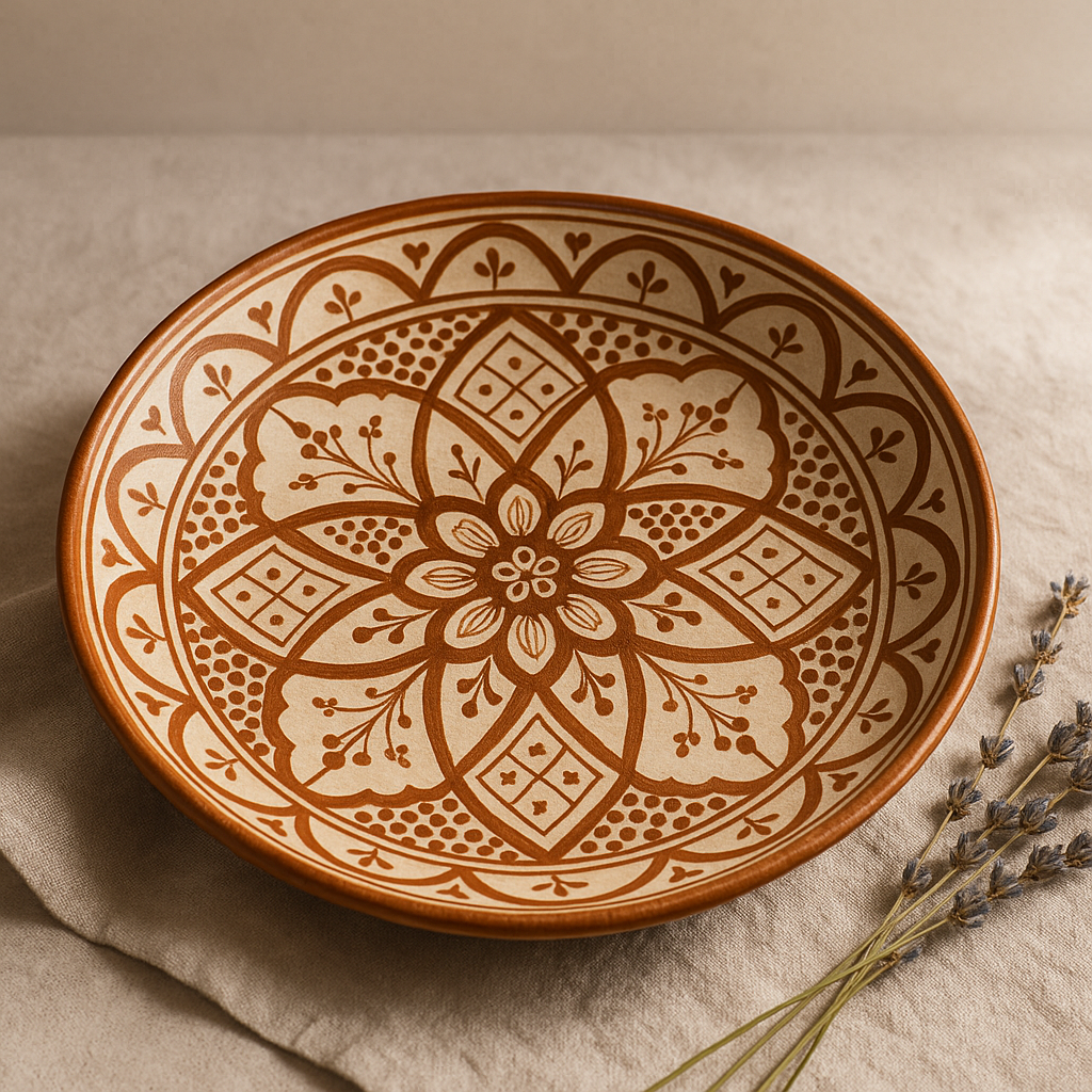 Set de 18 Assiettes (creuses, plates et à dessert) en céramique orientale  – CITRINIS