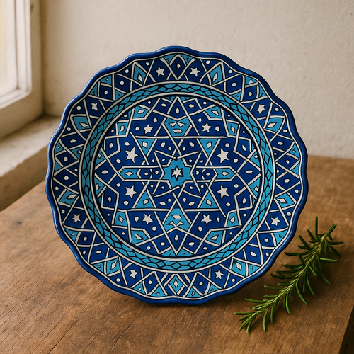 Set de 18 Assiettes (plates, creuses et à dessert) en céramique orientale – LAZULIS
