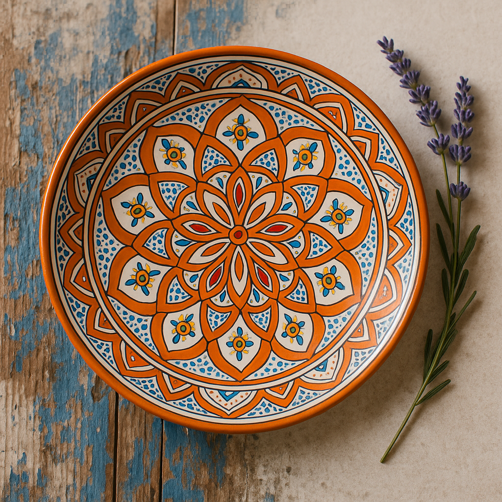 Assiette plate en céramique orientale  à l'unité – AMBRIS